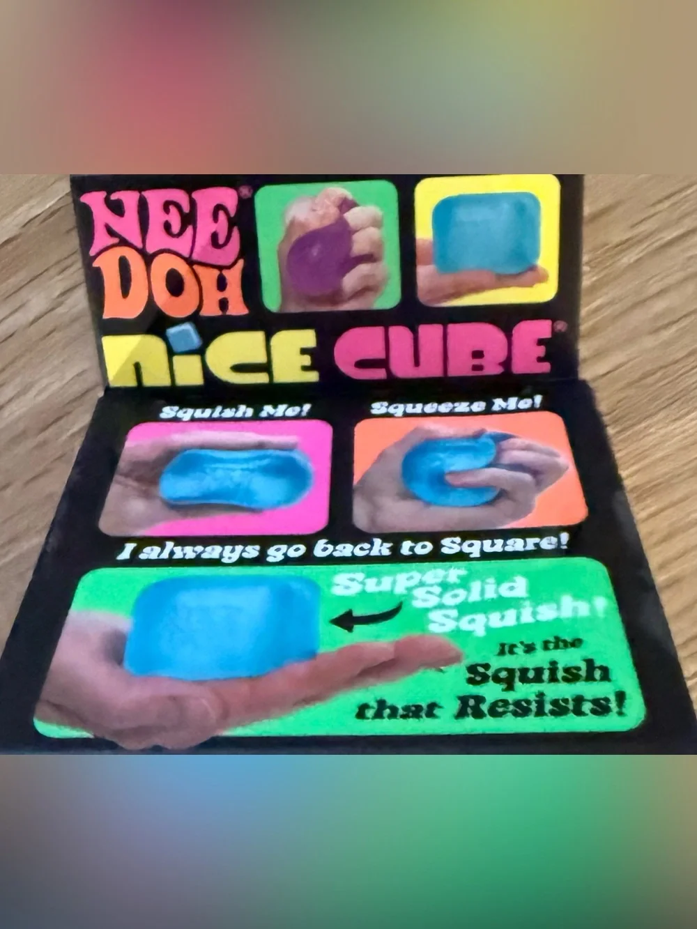 SCHYLLING NEEDOH TRENDING BLUE NICE CUBE SUPER SOLID SQUEEZE TOY NEW IN BOX